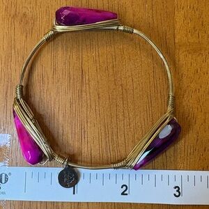 Magenta Bourbon and Bowties Bracelet